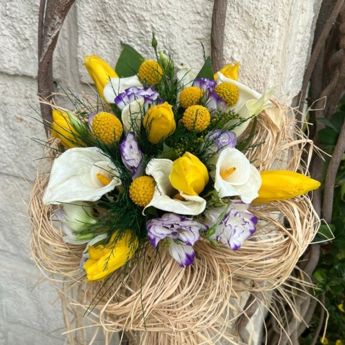Yellow Gala decorated Bridal Bouquet