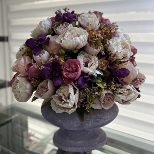 Artificial peony arrangement